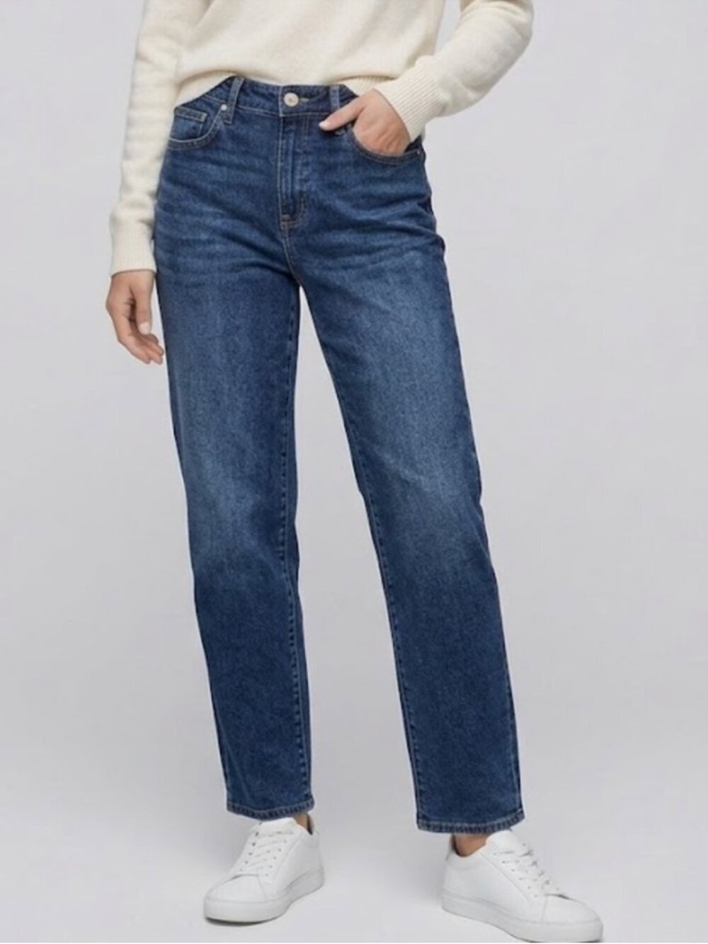 Seven7 for all Mankind jeans loose straight medium dark wash 12 relaxed denim